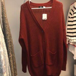 BDG red cardigan